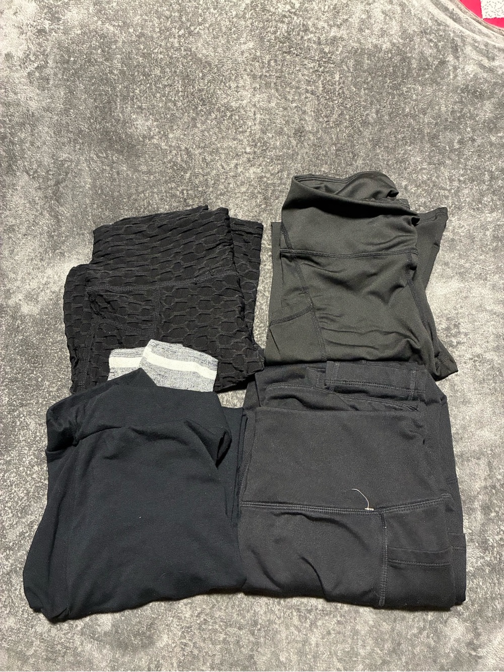 Women's Black Leggings Bundle - Solid & Textured Styles